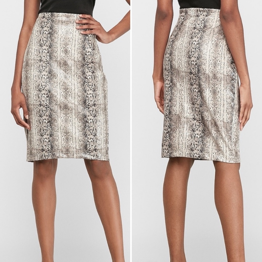 Express Snakeskin Pencil Skirt NWT